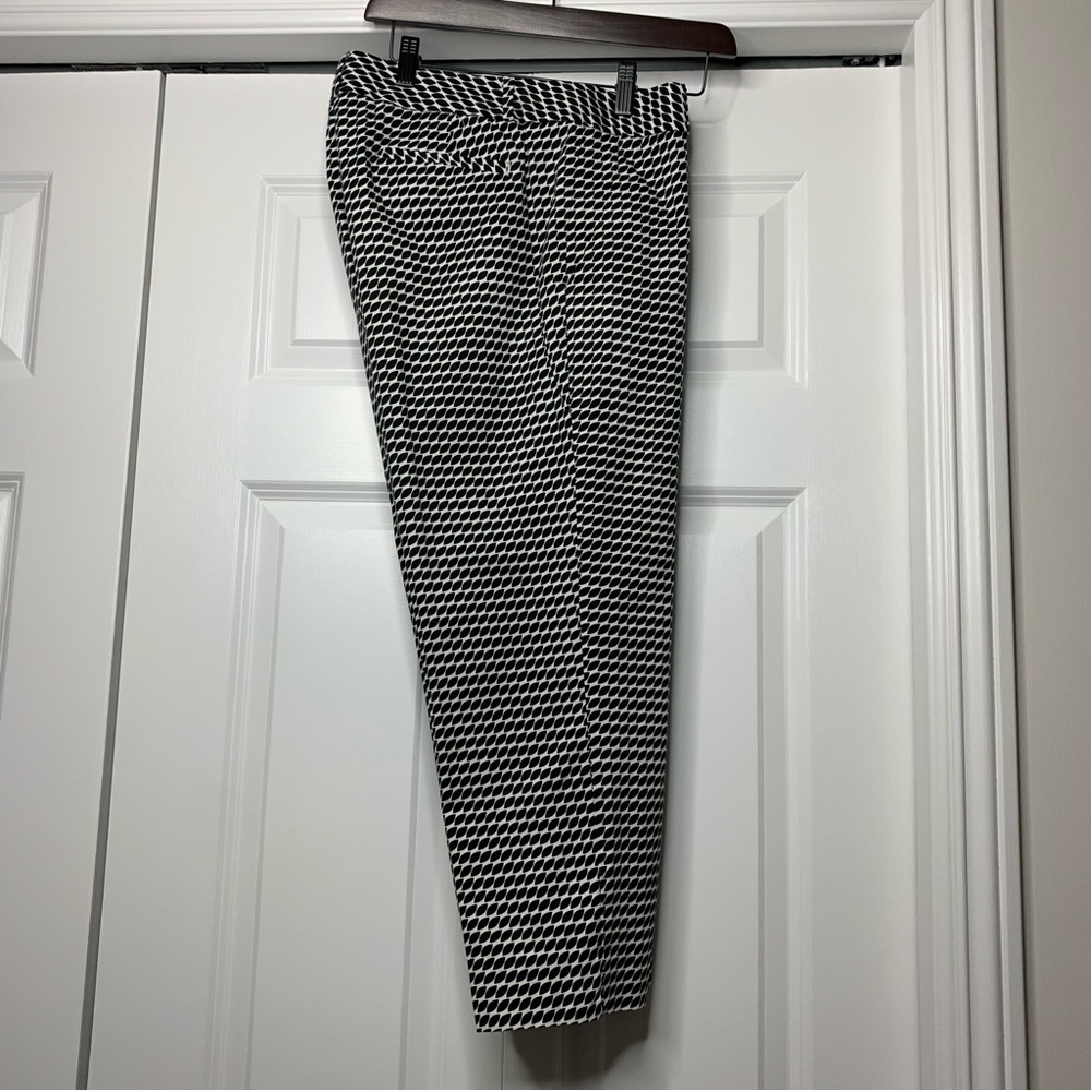 Banana Republic Hampton Pant Black White Houndstooth Pattern Women’s Size US 12 - Picture 5 of 7